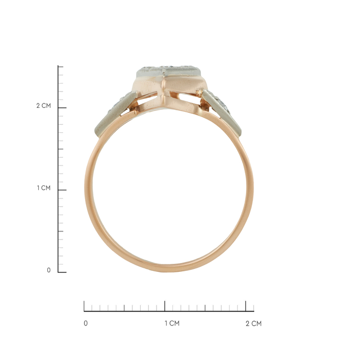 Кольцо из золота 583 пробы c бриллиантами, Л 5207 4219 за 88000