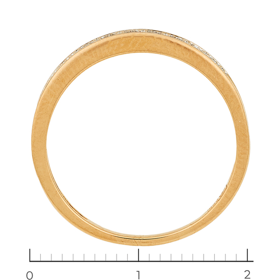 Кольцо из комбинированного золота 585 пробы c 23 бриллиантами, Л73021384 за 8055