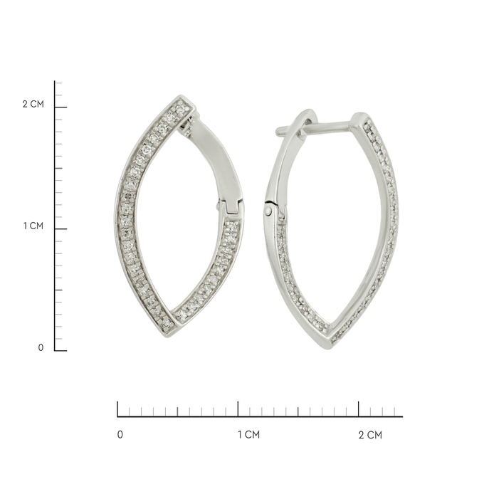 Серьги из золота 585 пробы с бриллиантами, Л 6302 4370 за 49600