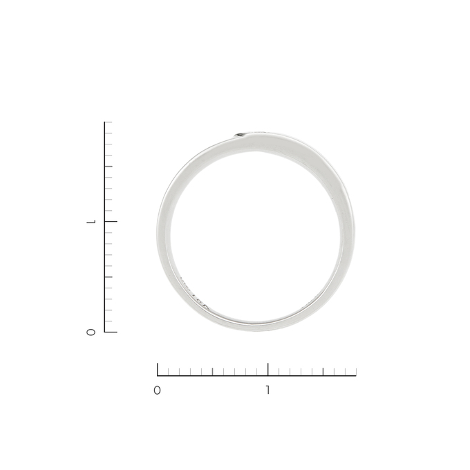 Кольцо из белого золота 750 пробы c 1 бриллиантом