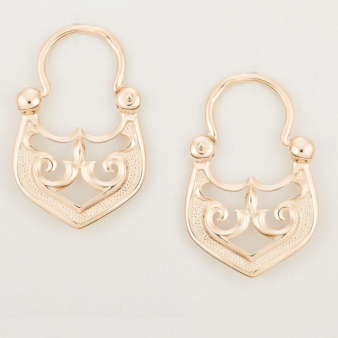 Серьги из красного золота 585 пробы