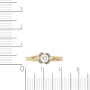 Кольцо из комбинированного золота 750 пробы c 1 бриллиантом Л58020244 фото 3