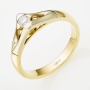 Кольцо из комбинированного золота 585 пробы c 1 бриллиантом Л30121467 фото 1