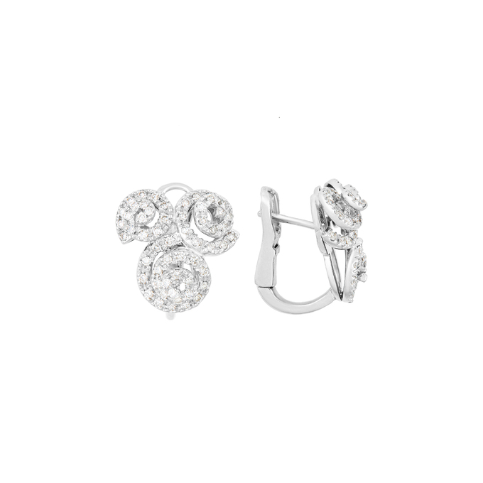 Серьги из золота 750 пробы c бриллиантами, К 0000 3259 за 119000