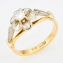 Кольцо из комбинированного золота 750 пробы c 1 бриллиантом Л29102499 фото 1