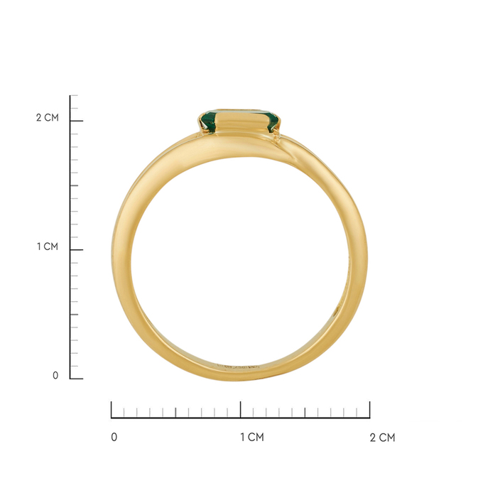 Кольцо из золота 750 пробы c изумрудом, Л 2812 1185 за 73520