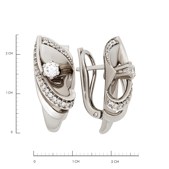 Серьги из золота 585 пробы c бриллиантами, Ц О007 2286 за 156000