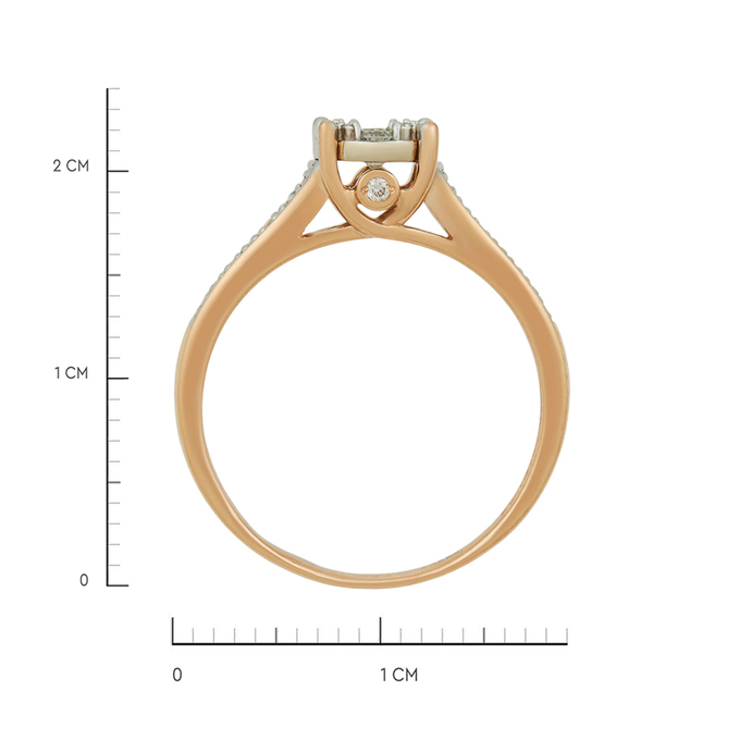 Кольцо из золота 585 пробы c бриллиантами, Л 6202 0381 за 38320