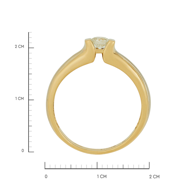 Кольцо из золота 750 пробы c бриллиантом, Л 6402 5043 за 64400