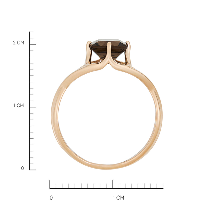 Кольцо из золота 585 пробы c раухтопазом, Л 2811 6363 за 20000