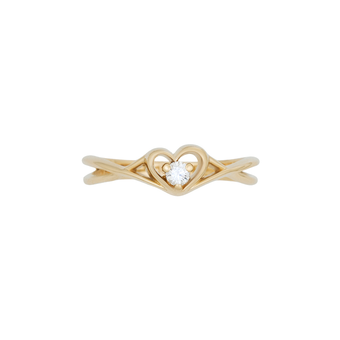 Кольцо из золота 585 пробы c бриллиантом, Л 3507 0156 за 28400