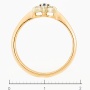 Кольцо из комбинированного золота 585 пробы c 6 бриллиантами и 1 сапфиром Л45066146 фото 3