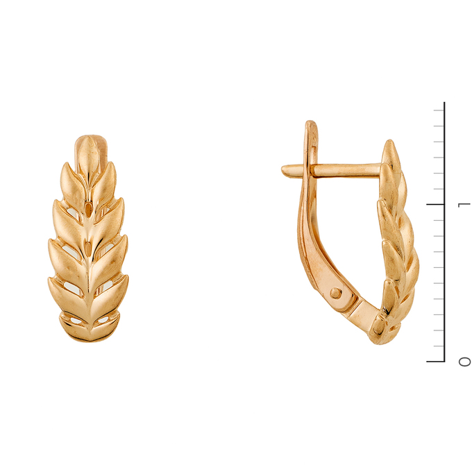 Серьги из красного золота 585 пробы