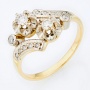 Кольцо из комбинированного золота 585 пробы c 14 бриллиантами Л47075086 фото 1