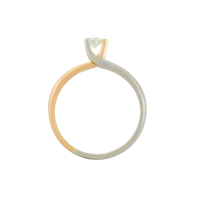 Кольцо из золота 585 пробы c бриллиантом, Л 7303 2531 за 28720