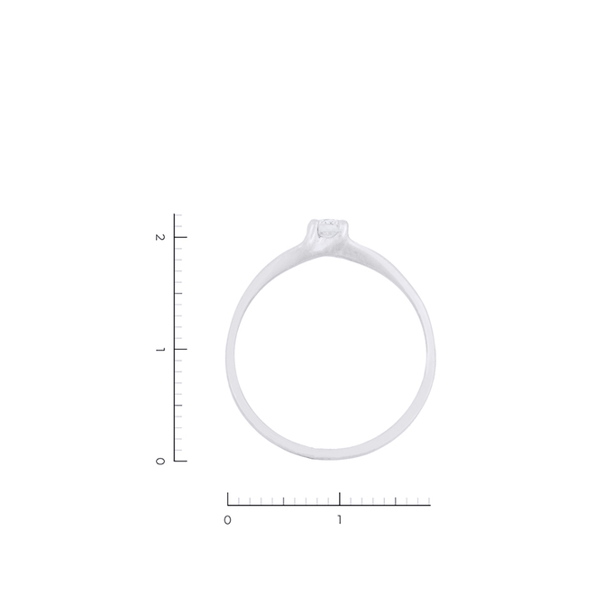 Кольцо из золота 585 пробы c 1 бриллиантом, Л 2810 4987 за 20720