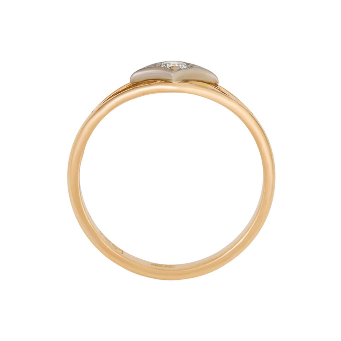 Кольцо из золота 583 пробы c бриллиантом, Л 1613 2305 за 38300