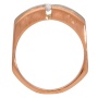 Кольцо из комбинированного золота 585 пробы c 1 бриллиантом Л19024167 фото 2
