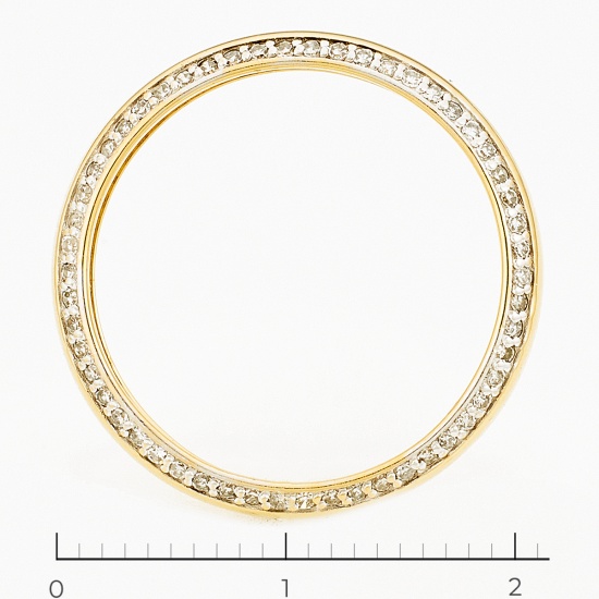 Кольцо из желтого золота 585 пробы c 54 бриллиантами, Л60018263 за 11450