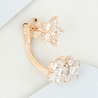 Серьги из красного золота 585 пробы c фианитами
