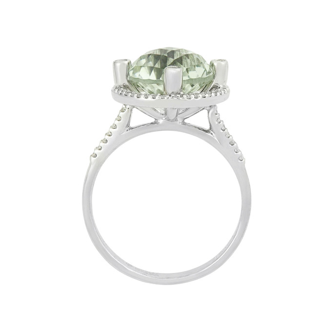 Кольцо из золота 585 пробы c празиолитом и бриллиантами, Л 1615 5400 за 47200