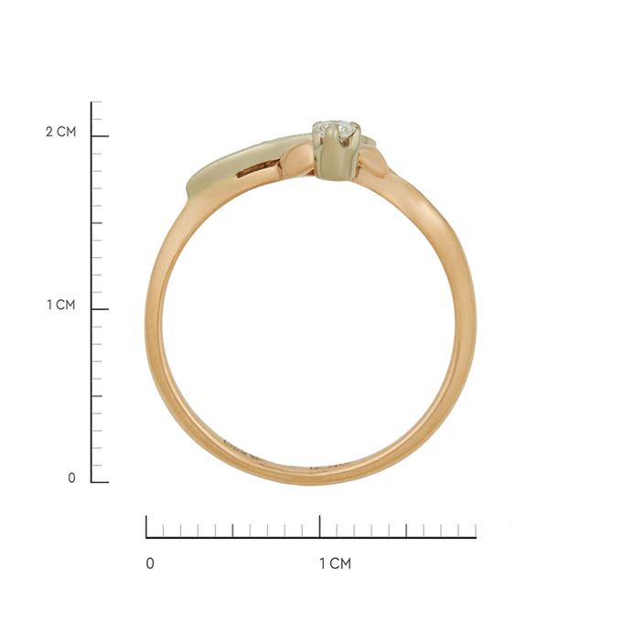 Кольцо из золота 585 пробы c бриллиантами, Л 2913 1247 за 21630