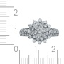 Кольцо из белого золота 750 пробы c 73 бриллиантами 091845 фото 3