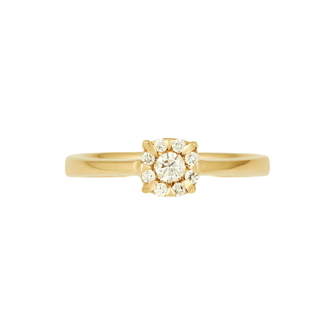 Кольцо из золота 585 пробы c бриллиантами