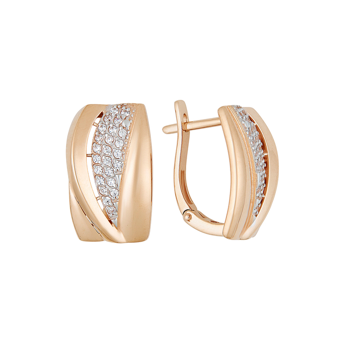 Серьги из золота 585 пробы c фианитами, К 0000 2695 за 39100