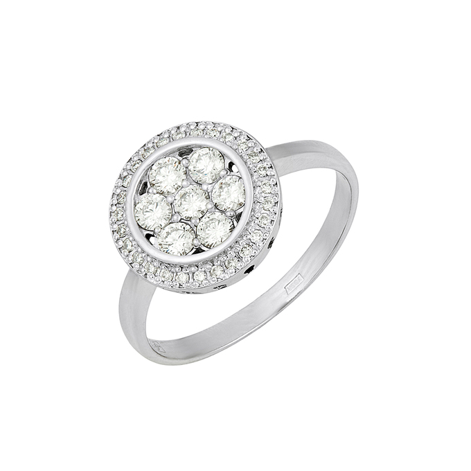 Кольцо из золота 585 пробы c бриллиантами