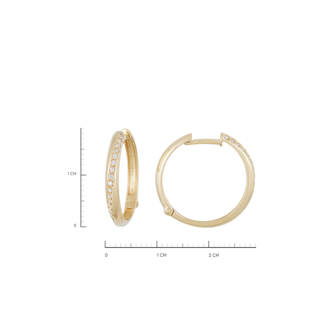 Серьги из золота 585 пробы c фианитами, Л 4807 1071 за 25440