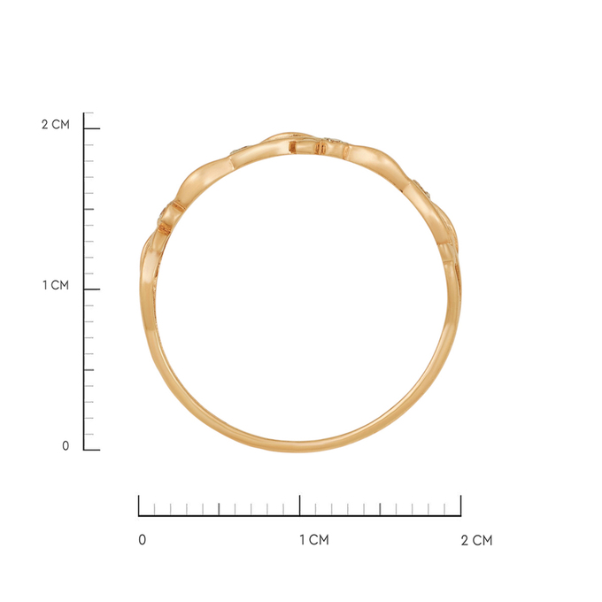 Кольцо из золота 585 пробы c фианитами, Л 3507 2259 за 12530