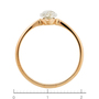 Кольцо из комбинированного золота 583 пробы c 4 бриллиантами Л28088148 фото 4