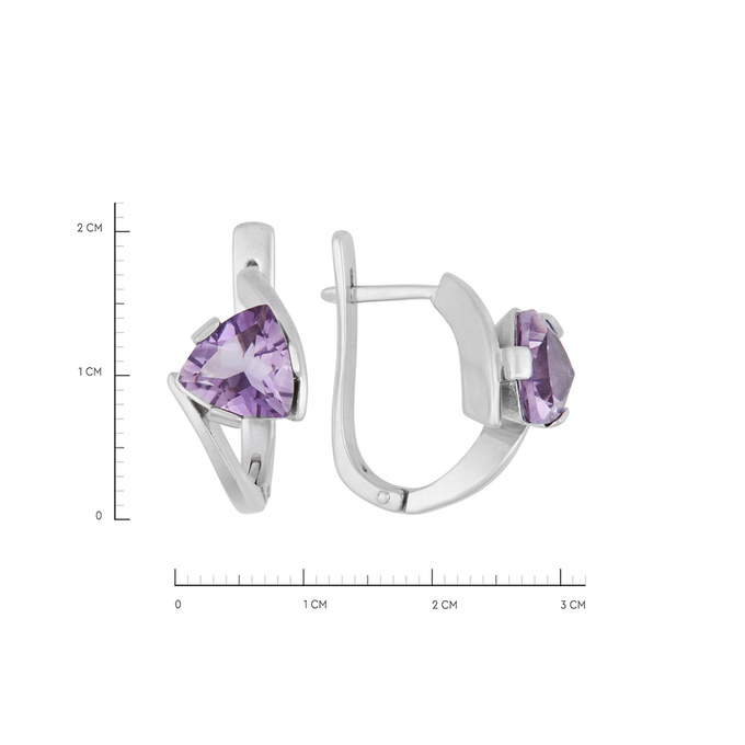 Серьги из золота 585 пробы c аметистами, К 0000 3124 за 75400