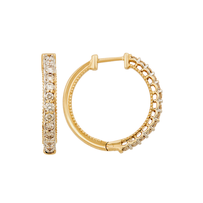 Серьга из золота 500 пробы c бриллиантами