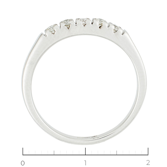 Кольцо из белого золота 585 пробы c 5 бриллиантами, Л36062070 за 20650