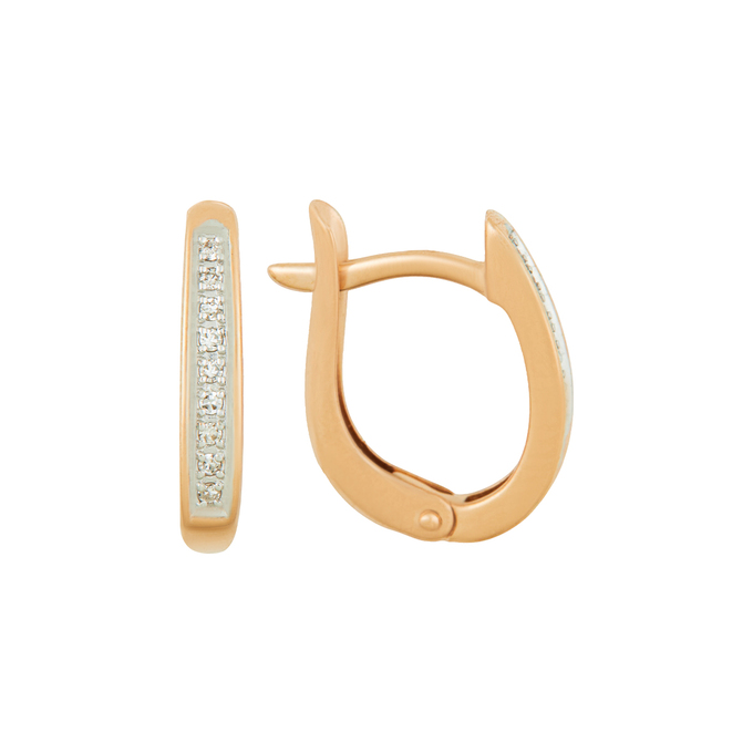 Серьги из золота 585 пробы c бриллиантами