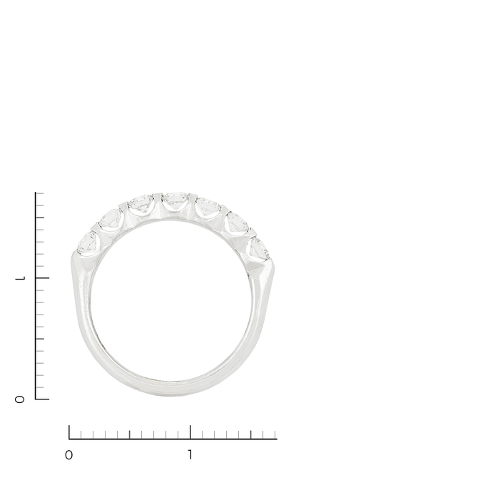 Кольцо из белого золота 585 пробы c 7 бриллиантами, Л 2810 1072 за 62900