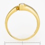 Кольцо из комбинированного золота 750 пробы c 3 бриллиантами Л23150189 фото 4