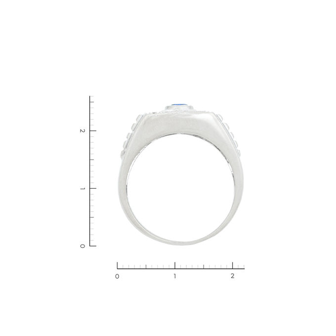 Кольцо из золота 585 пробы c 16 бриллиантами и 1 дифф. сапфиром, Л 3208 6383 за 97200