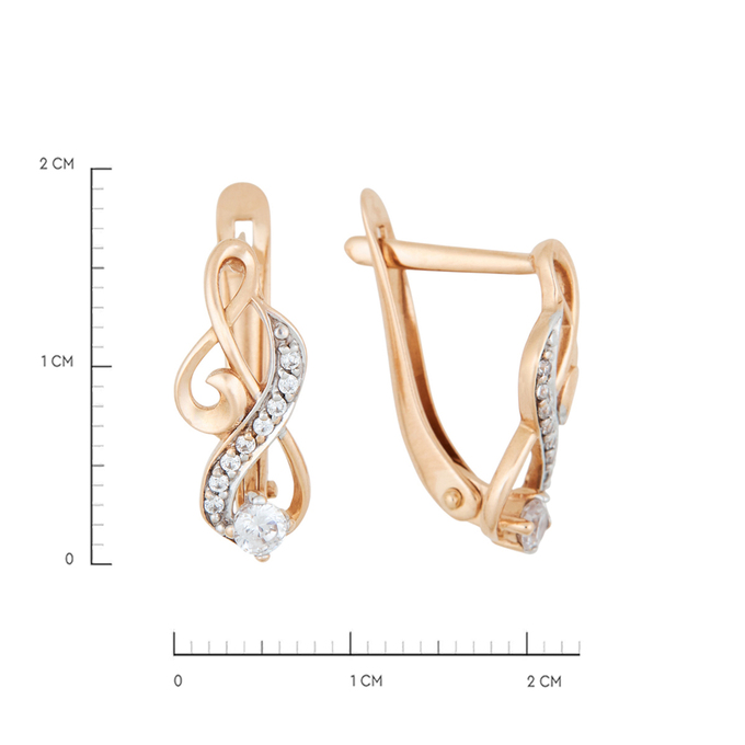 Серьги из золота 585 пробы c бриллиантами, Л 0616 5013 за 22000