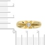 Кольцо из желтого золота 750 пробы c 1 бриллиантом 095328 фото 3