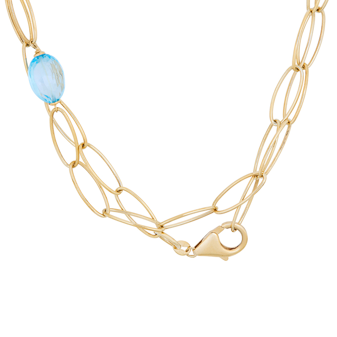 Колье из золота 585 пробы c топазами, Л 2811 6369 за 185000