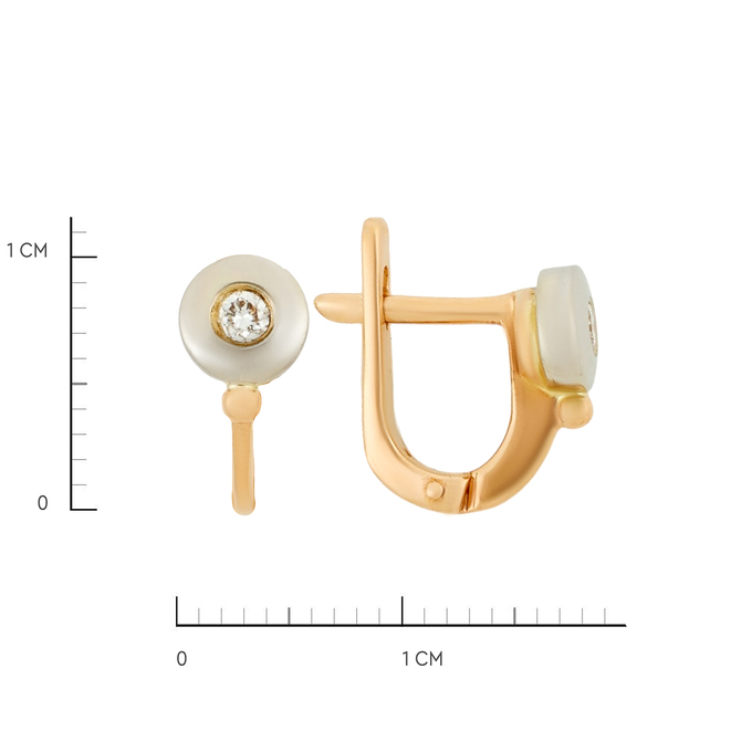 Серьги из золота 585 пробы с бриллиантами, Л 4808 0193 за 49400