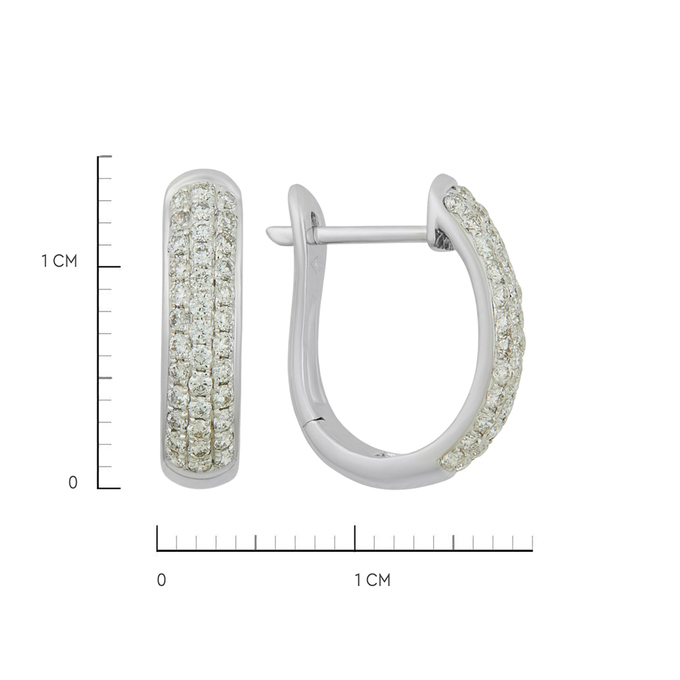 Серьги из золота 750 пробы c бриллиантами, К 0000 5484 за 83800