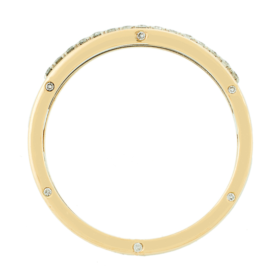 Кольцо из комбинированного золота 585 пробы c 27 бриллиантами, Л28090252 за 36300