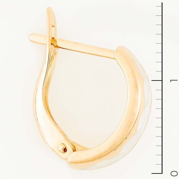 Серьги из комбинированного золота 585 пробы