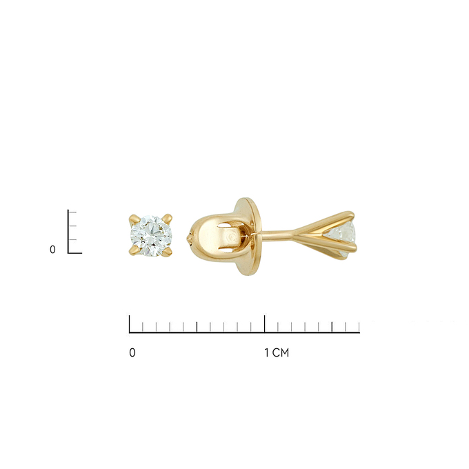 Серьги из золота 585 пробы c бриллиантами