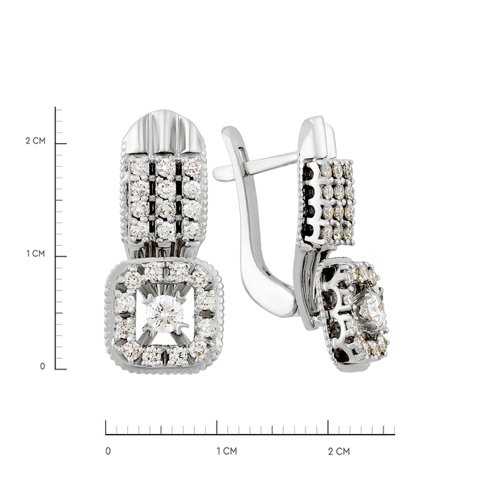 Серьги из золота 585 пробы c бриллиантами, Л 3208 9536 за 105000