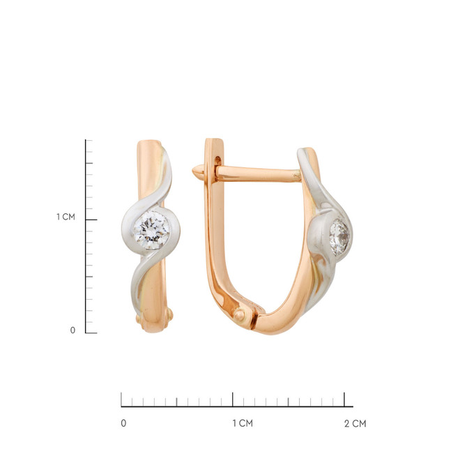 Серьги из золота 585 пробы с бриллиантами, Л 2415 7254 за 48300